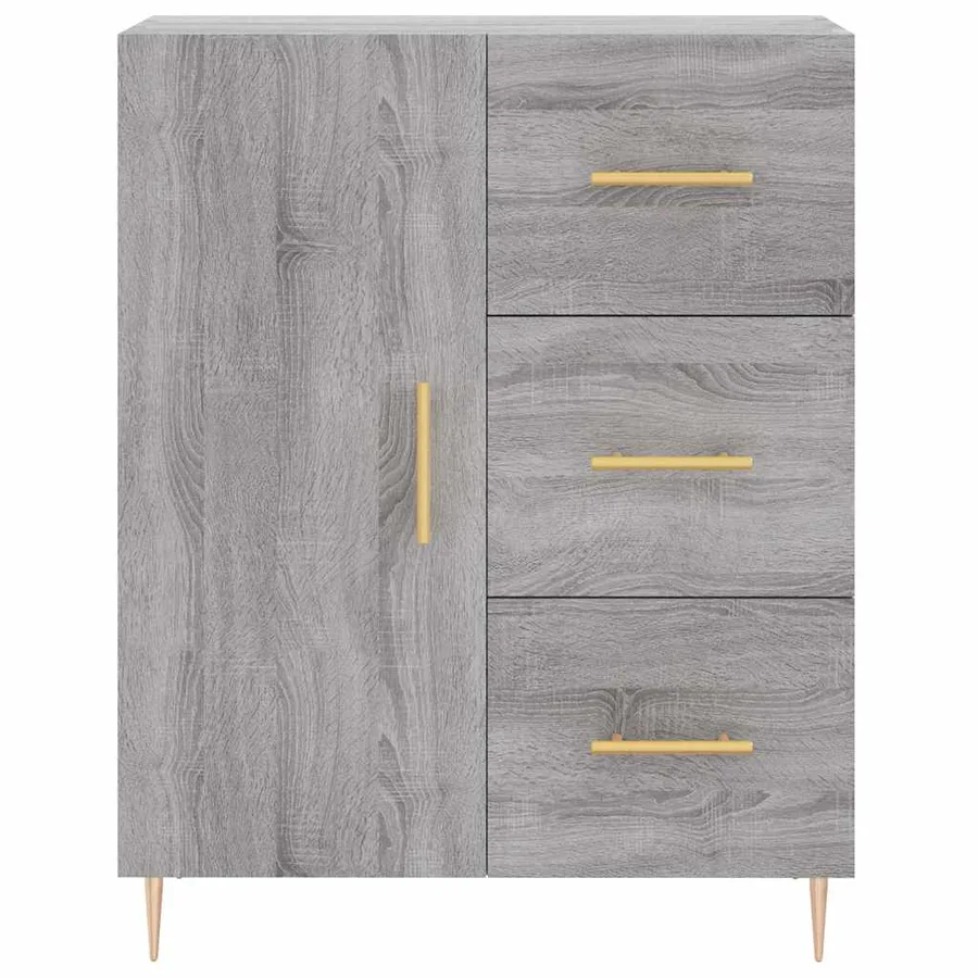 Buffet haut Sonoma gris 69,5x34x180 cm Bois d'ingénierie - 8