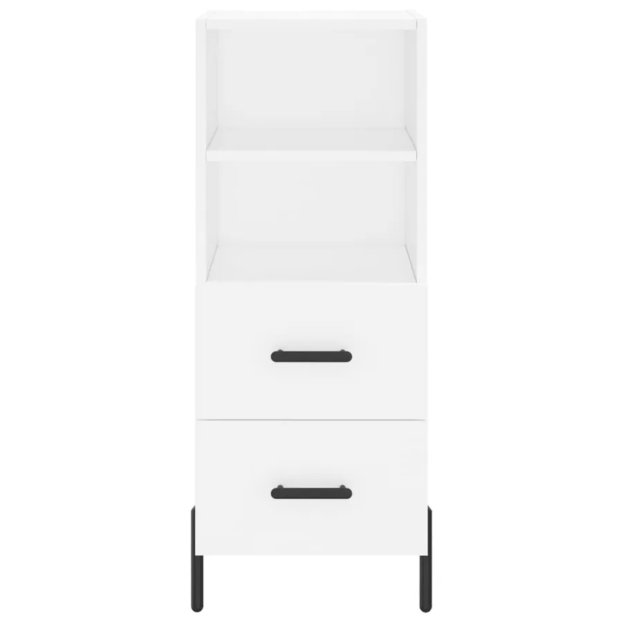 Buffet blanc 34,5x34x90 cm bois d'ingénierie - 6