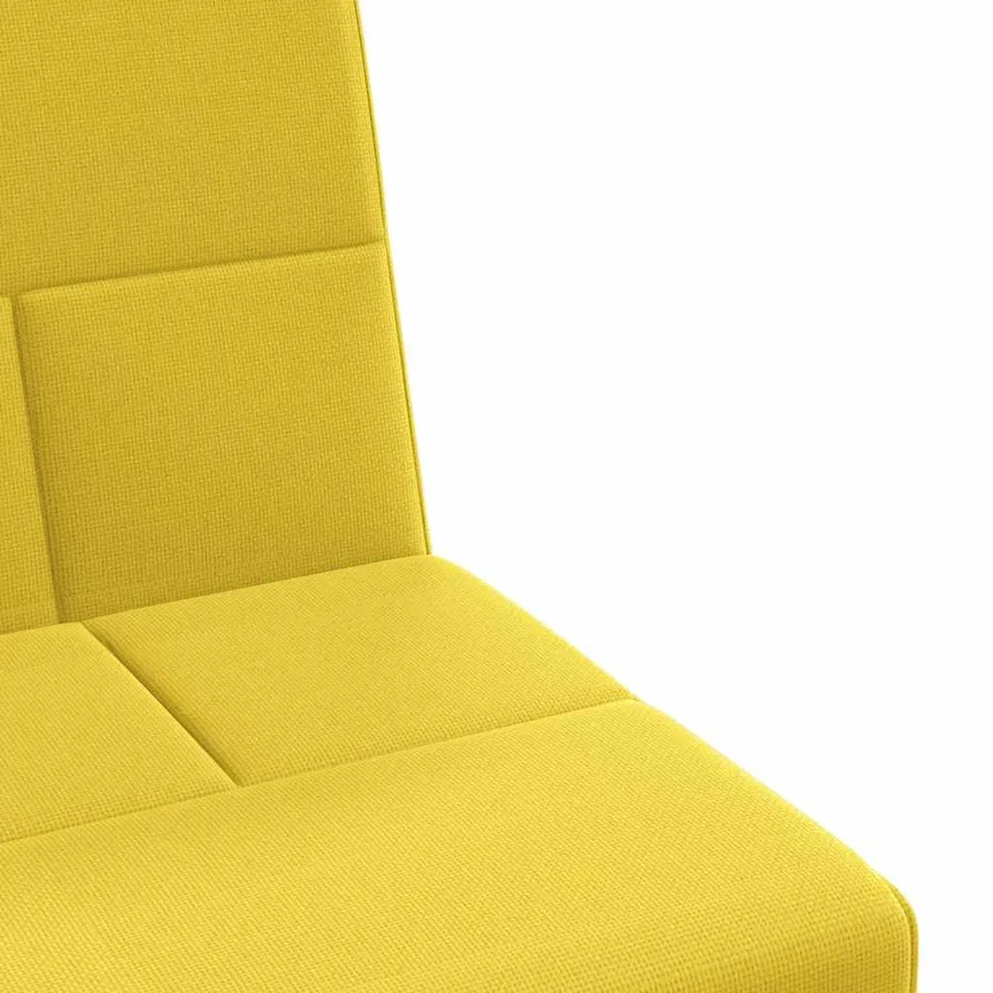 Canapé-lit avec porte-gobelets jaune clair tissu - 10