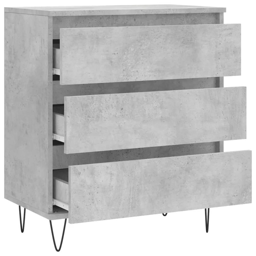 Buffet Gris béton 60x35x70 cm Bois d'ingénierie - 6