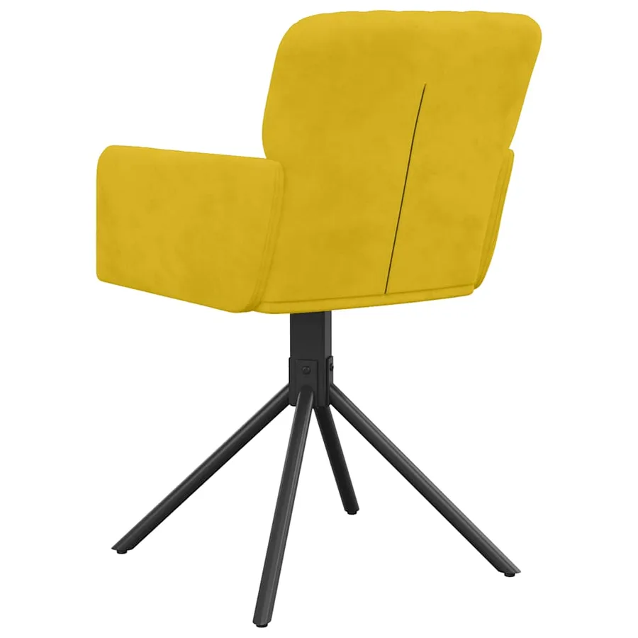 Chaises pivotantes à manger lot de 2 Jaune Velours - 6