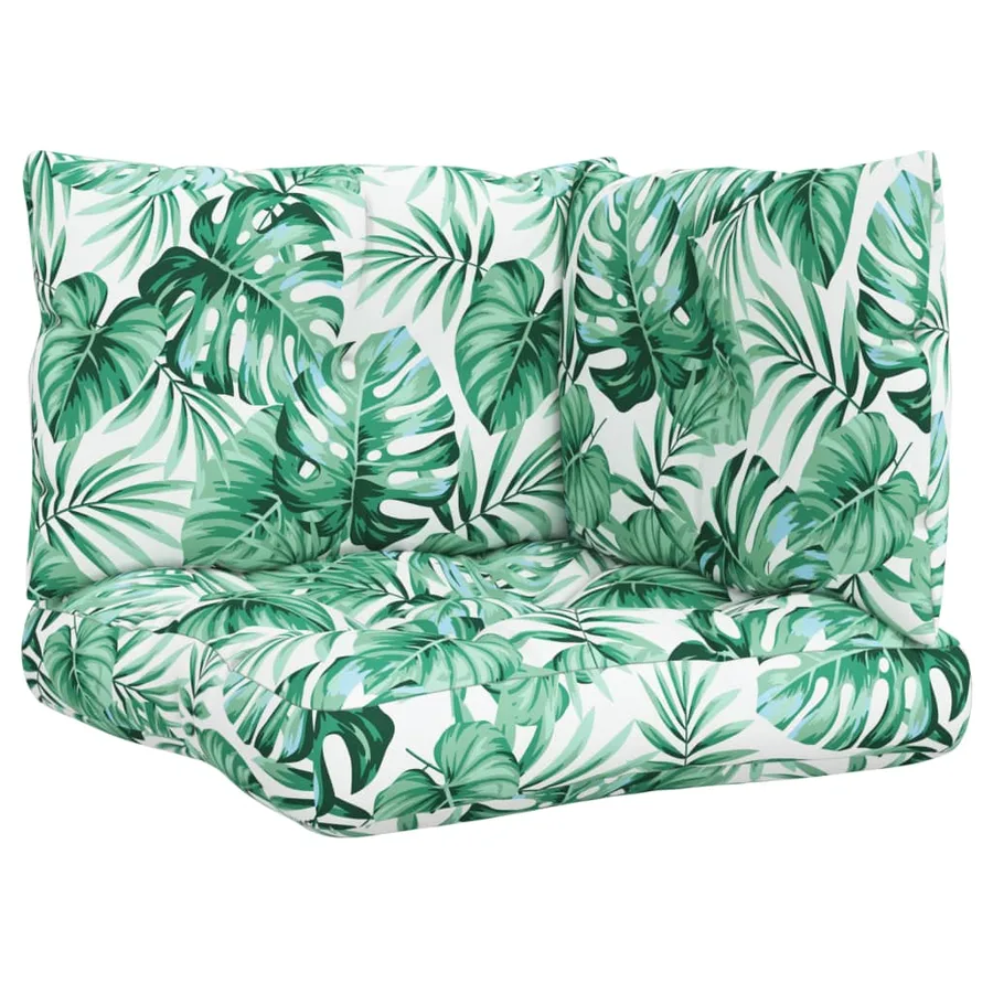 Coussins de palette lot de 3 motif de feuilles tissu - 2