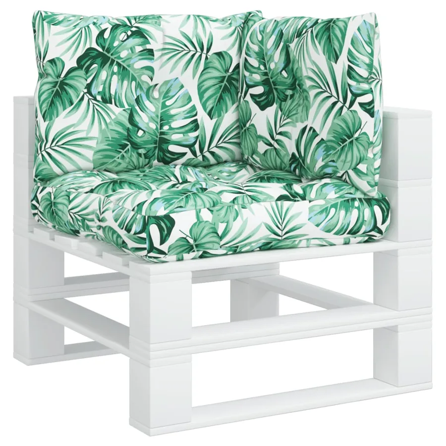 Coussins de palette lot de 3 motif de feuilles tissu - 3