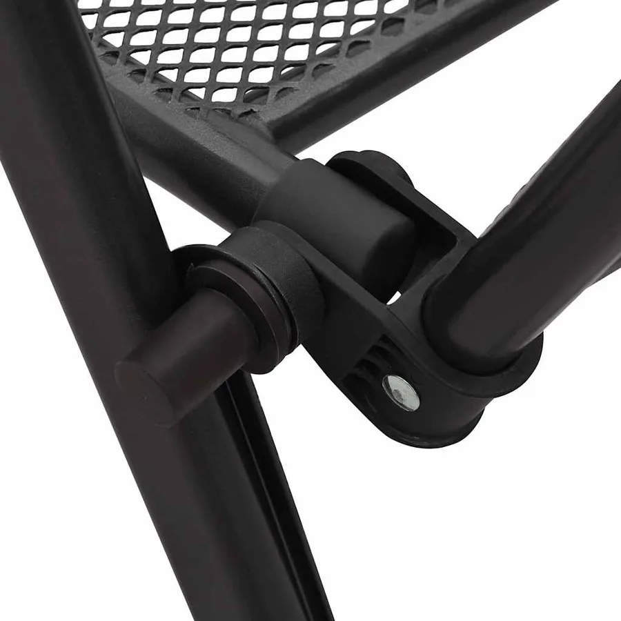 Chaises pliables en maille lot de 4 Acier Anthracite - 8