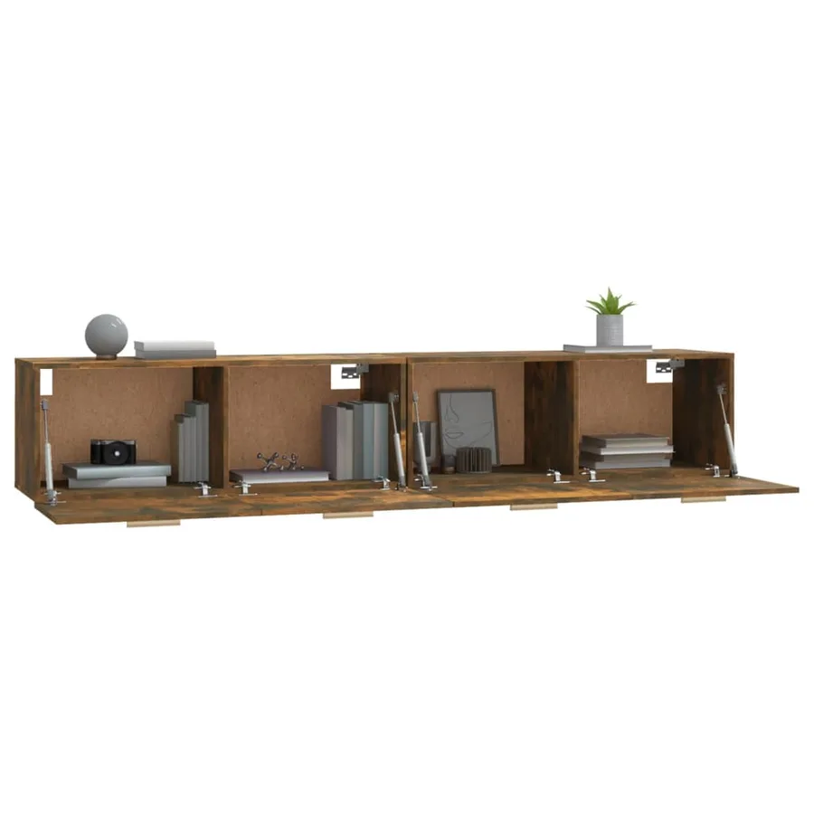 Armoires murales 2 pcs Chêne fumé 100x36,5x35 cm - 4