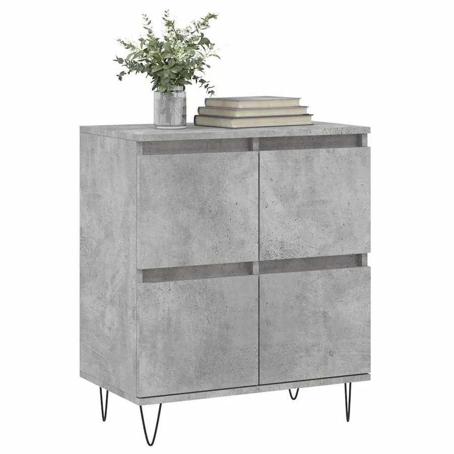 Buffet Gris béton 60x35x70 cm Bois d'ingénierie - 3