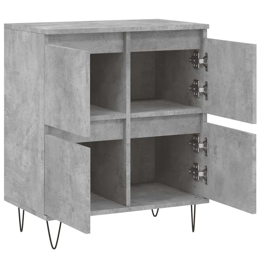 Buffet Gris béton 60x35x70 cm Bois d'ingénierie - 6