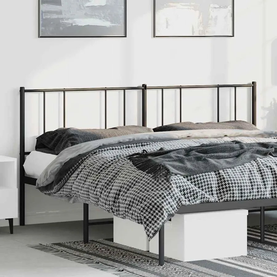 Tête de lit de remplacement métal noir 180 cm