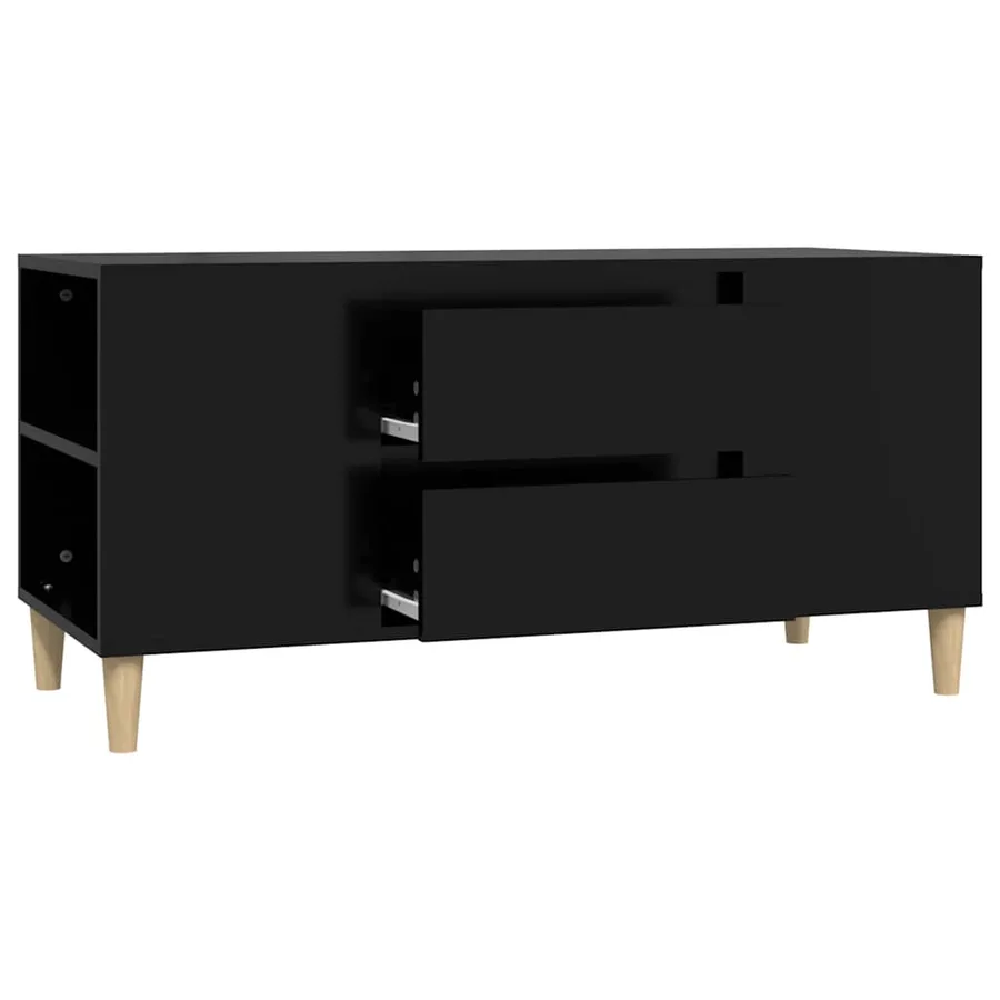 Meuble TV Noir 102x44,5x50 cm Bois d'ingénierie - 6
