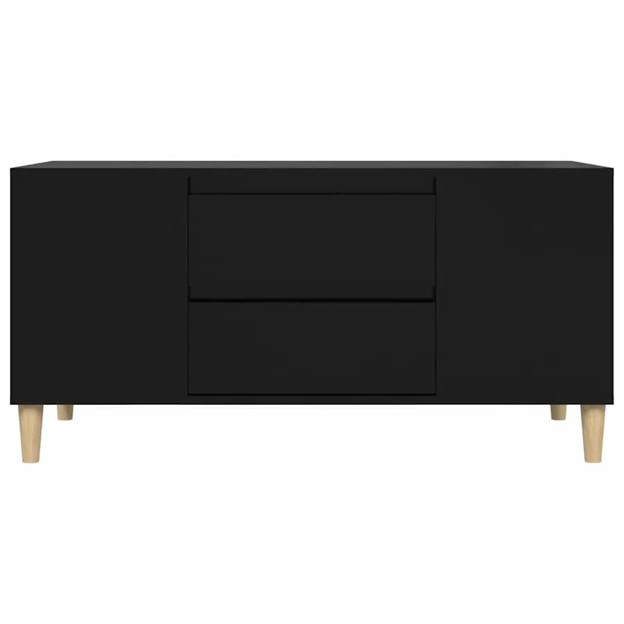 Meuble TV Noir 102x44,5x50 cm Bois d'ingénierie - 7