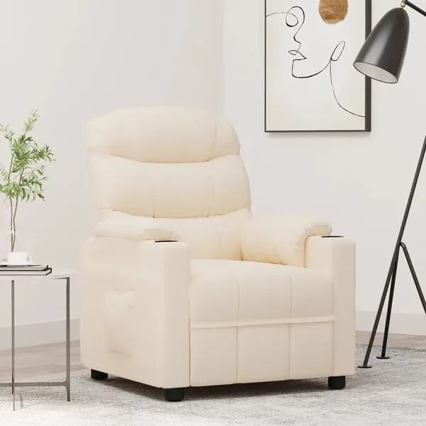 Fauteuil inclinable Crème Tissu