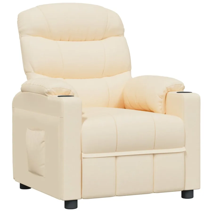 Fauteuil inclinable Crème Tissu - 2