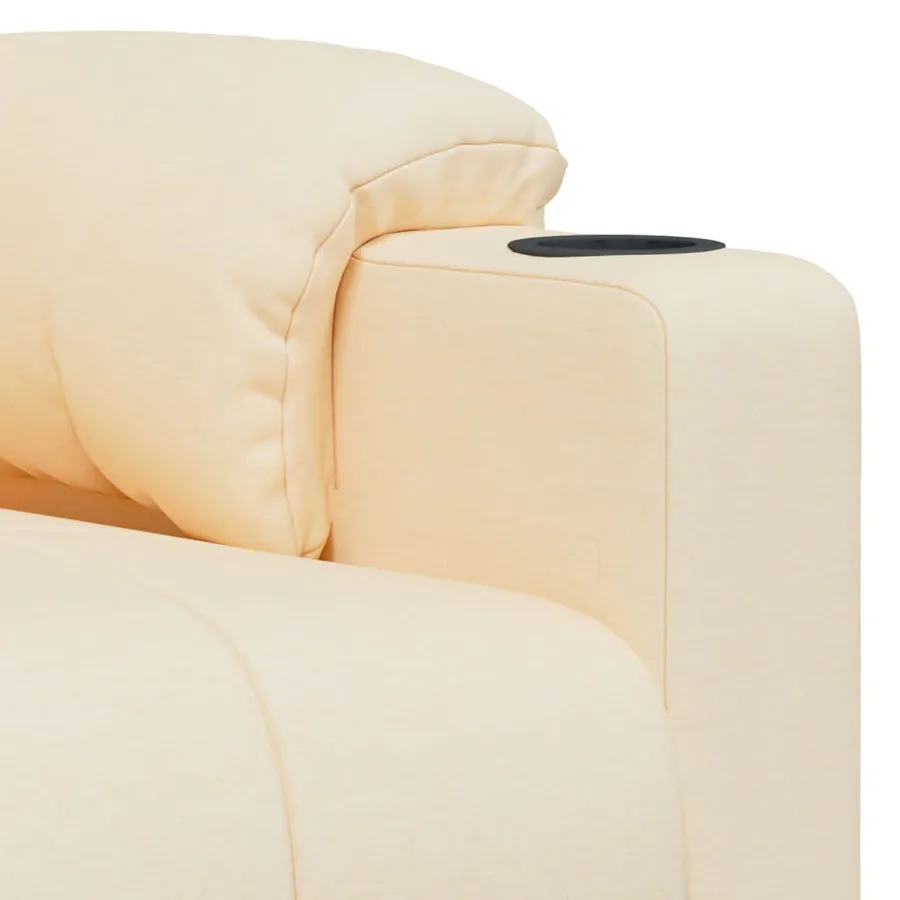 Fauteuil inclinable Crème Tissu - 7