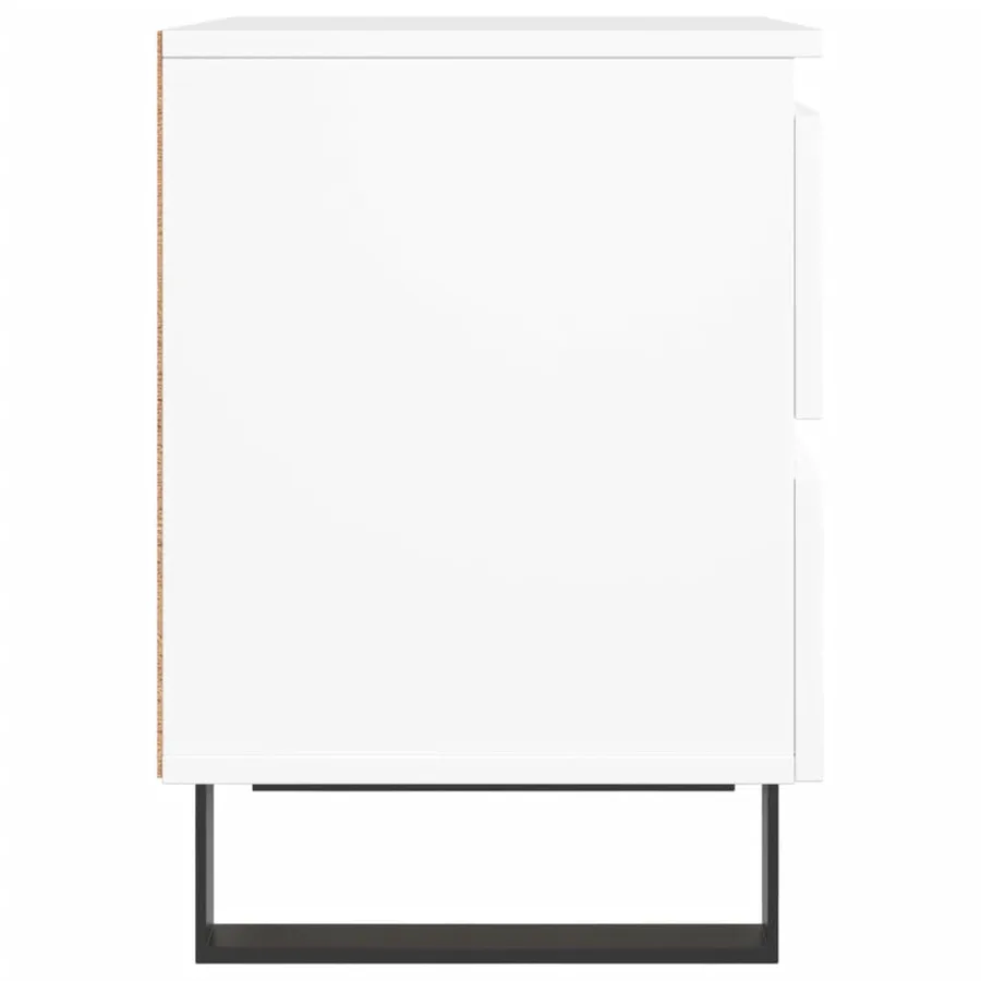 Tables de chevet 2 pcs blanc 40x35x50 cm bois d’ingénierie - 7
