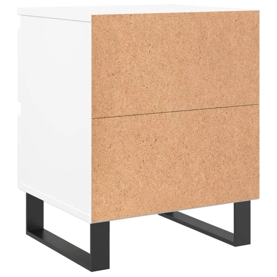 Tables de chevet 2 pcs blanc 40x35x50 cm bois d’ingénierie - 8