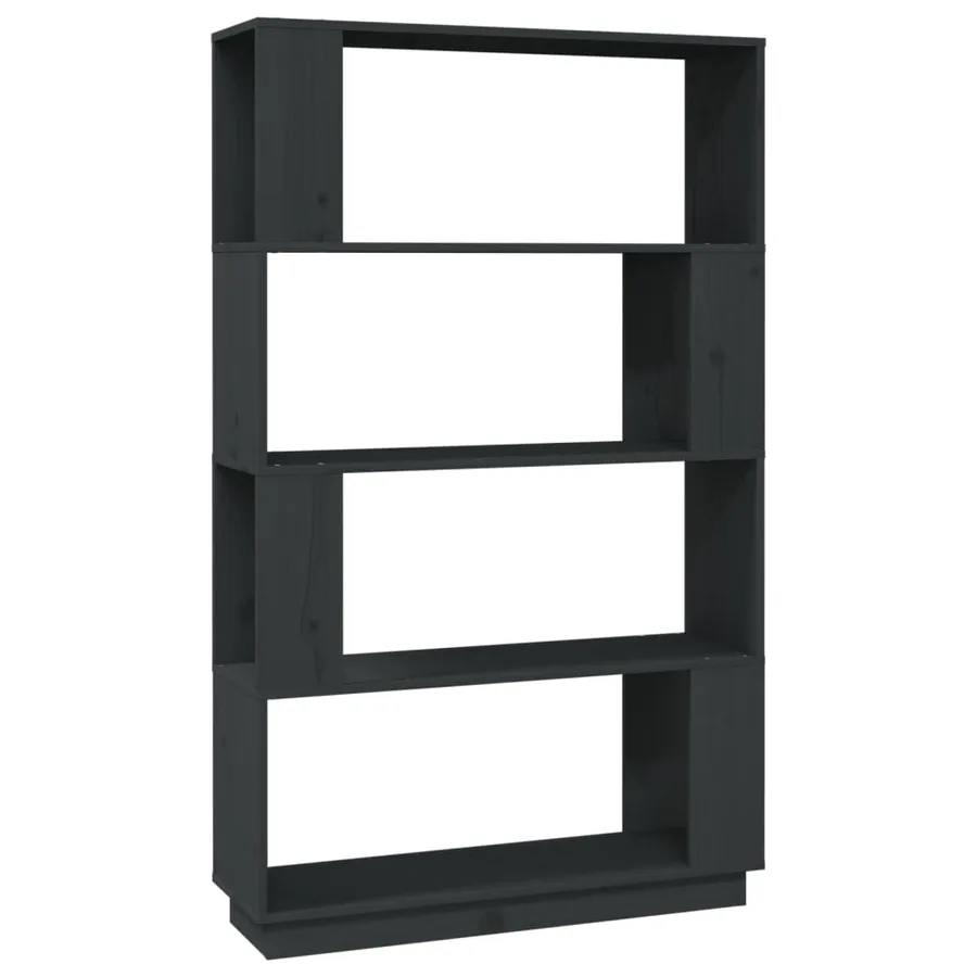 Bibliothèque/Séparateur de pièce Gris 80x25x132 cm Pin massif - 2