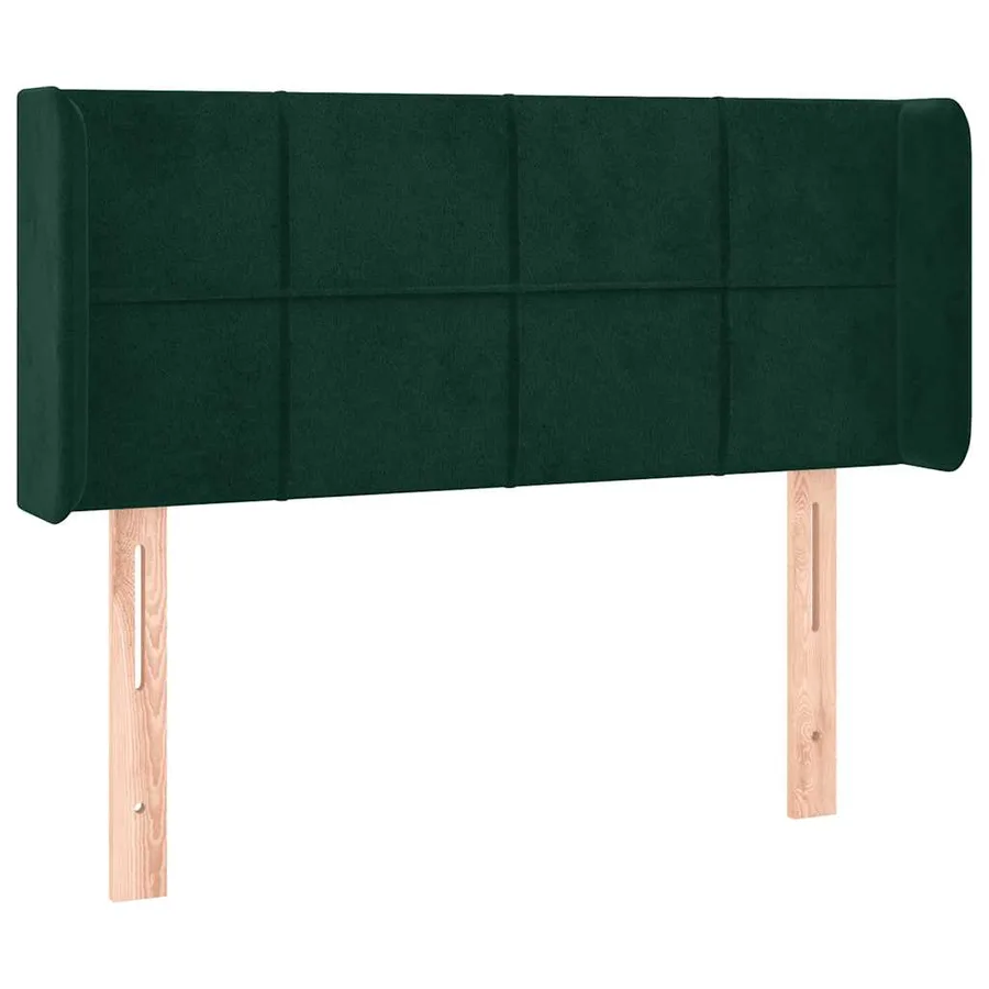 Tête de lit avec oreilles Vert foncé 83x16x78/88 cm Velours - 2