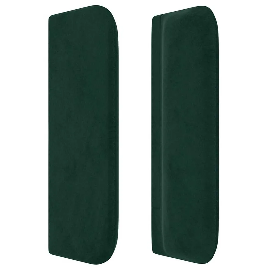 Tête de lit avec oreilles Vert foncé 83x16x78/88 cm Velours - 4