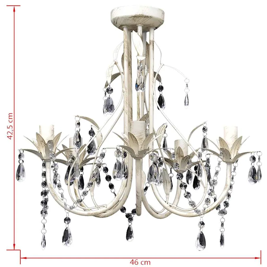 Lustre suspendu en cristal 5 douilles d'ampoule - 5
