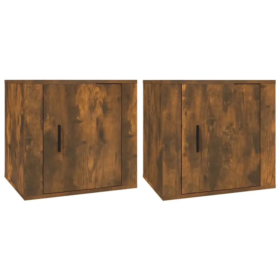 Tables de chevet 2 pcs Chêne fumé 50x39x47 cm - 2