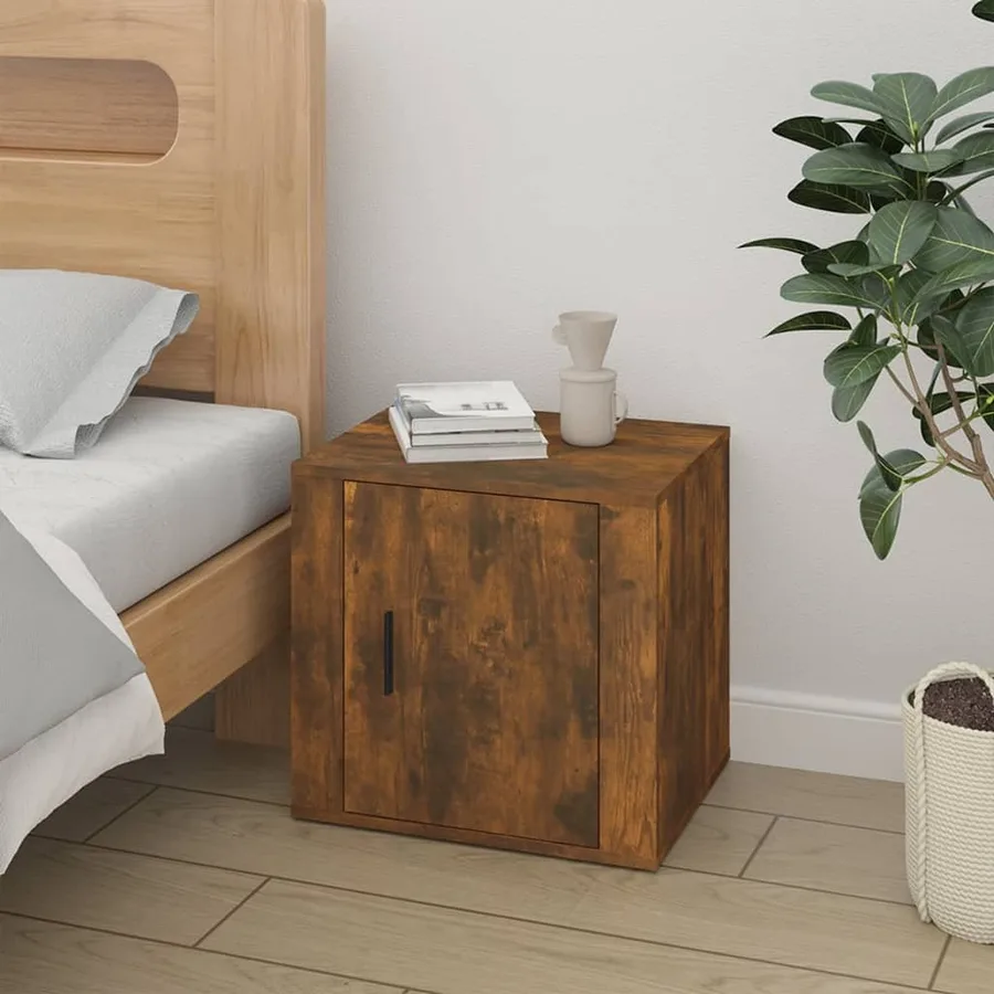 Tables de chevet 2 pcs Chêne fumé 50x39x47 cm - 3