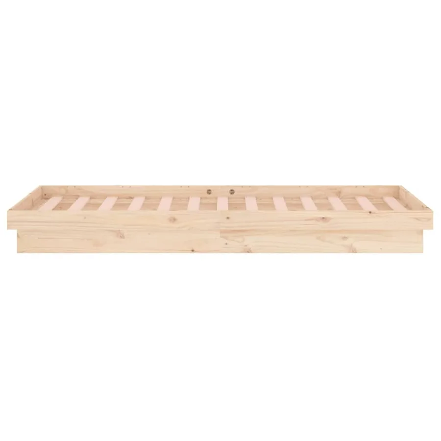 Cadre de lit à LED sans matelas 90x200 cm bois massif - 8