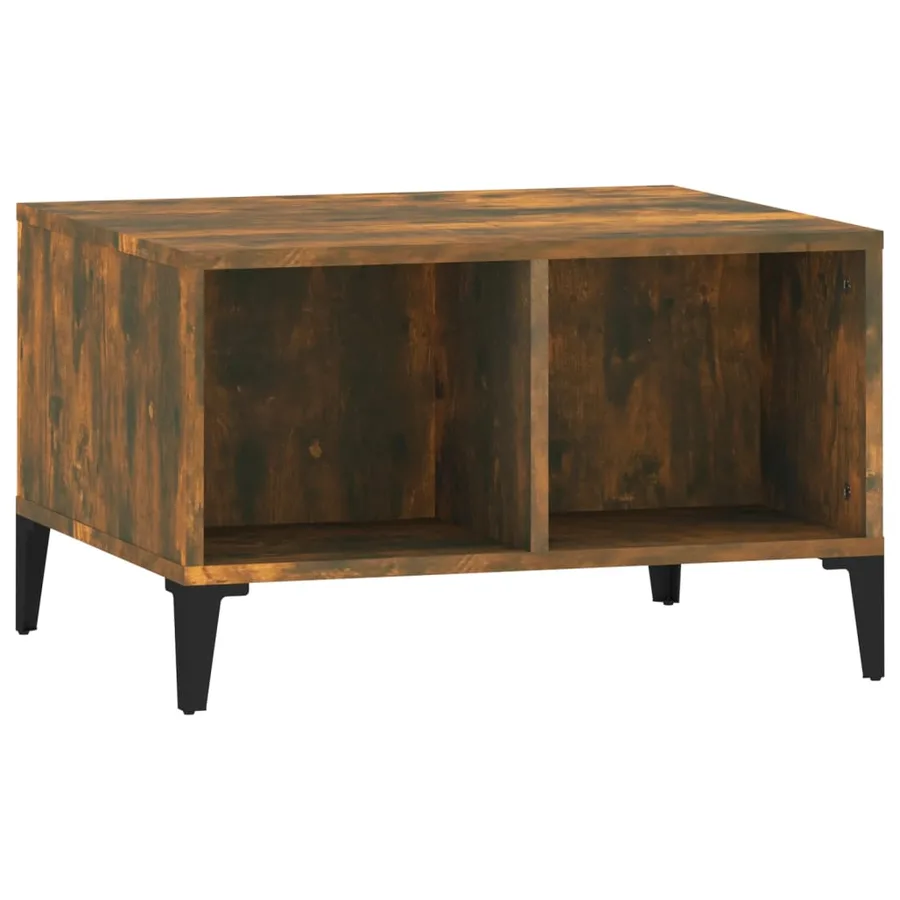 Table basse Chêne fumé 60x50x36,5 cm Bois d'ingénierie - 2