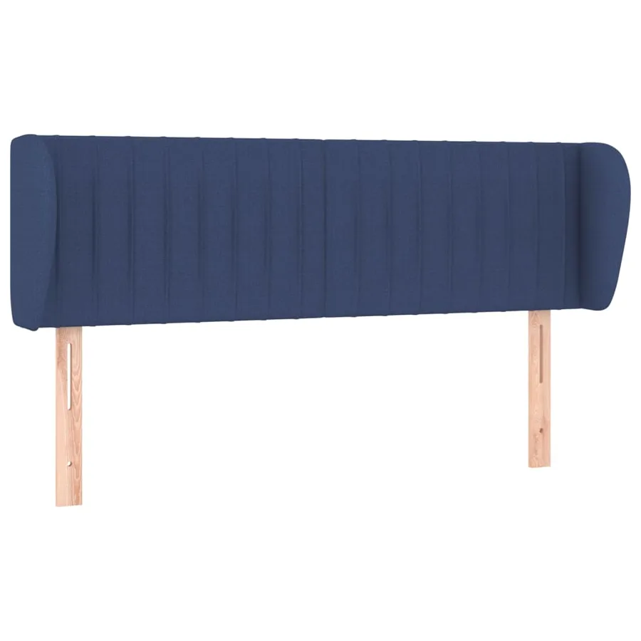 Tête de lit avec oreilles Bleu 147x23x78/88 cm Tissu - 2