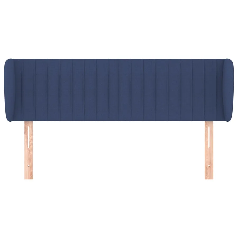 Tête de lit avec oreilles Bleu 147x23x78/88 cm Tissu - 3