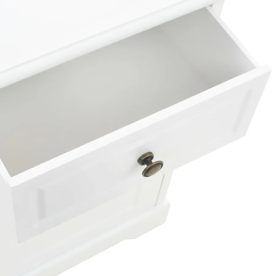 Table de chevet MDF et bois de pin 35x32x59 cm - 7