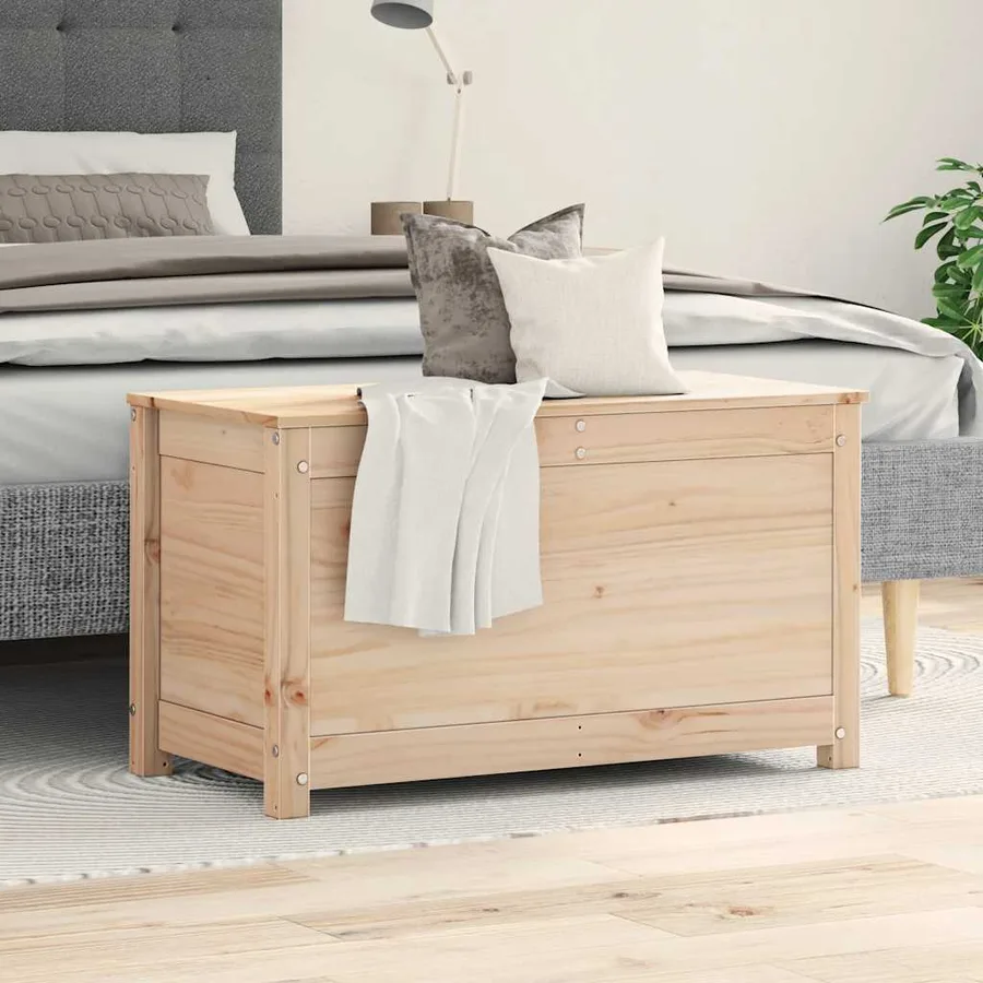 Boîte de rangement 80x40x45,5 cm Bois massif de pin - 3