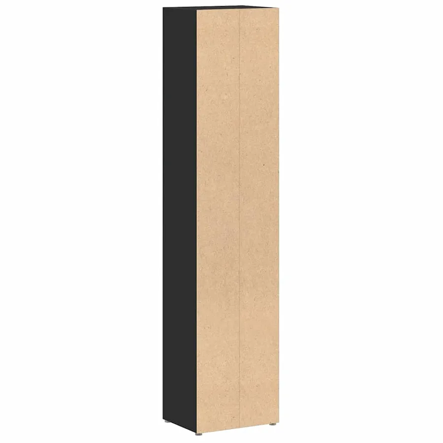Armoires à CD 2 pcs Noir 21x16x93,5 cm Aggloméré - 7
