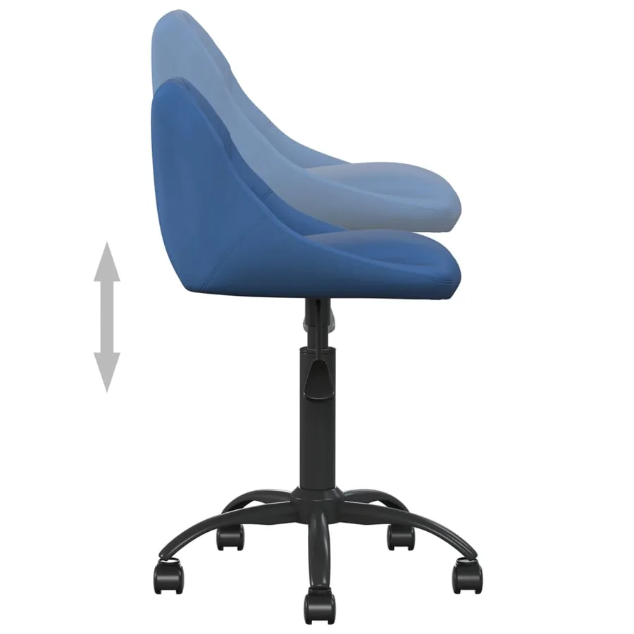 Chaise de salle à manger Bleu Velours - 6