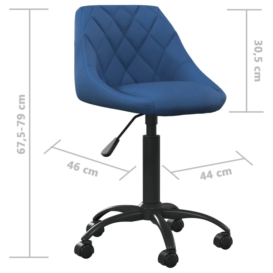 Chaise de salle à manger Bleu Velours - 8