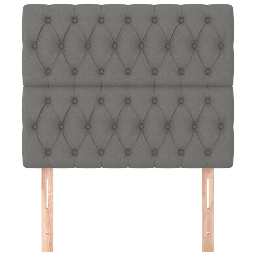 Tête de lit Gris foncé 90x7x118/128 cm Tissu - 3
