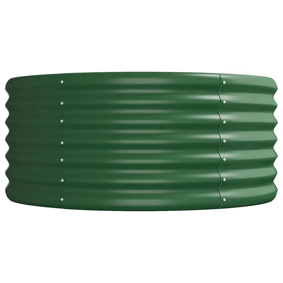 Lit surélevé de jardin Acier galvanisé 296x80x36 cm Vert - 4