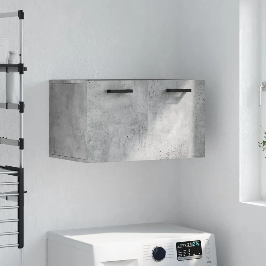 Armoire murale Gris béton 60x36,5x35 cm Bois d'ingénierie
