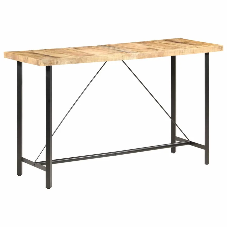 Table de bar 180x70x107 cm Bois de manguier brut - 11