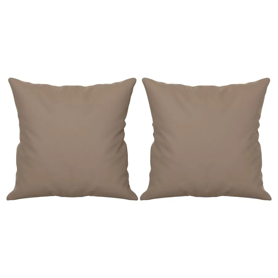 Coussins décoratifs lot de 2 Taupe 40x40 cm Tissu microfibre - 2
