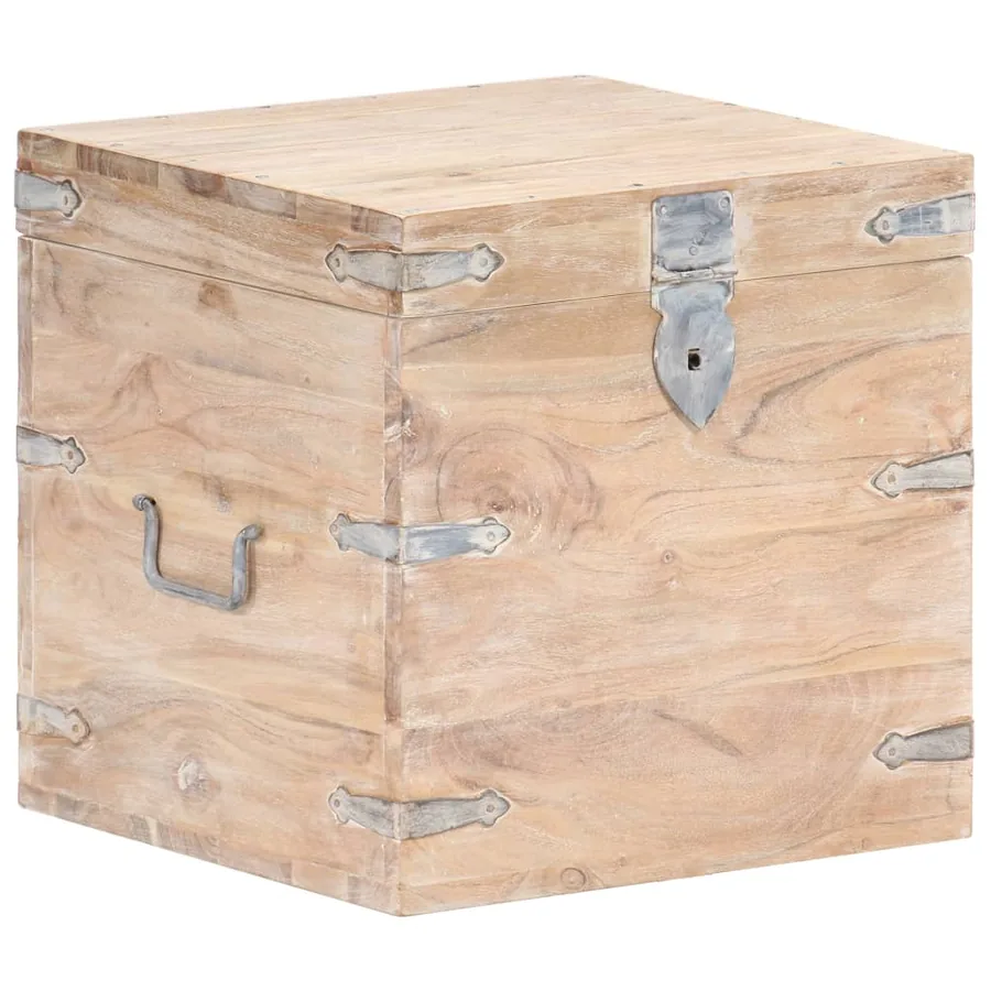 Coffre 40x40x40 cm Bois d'acacia solide