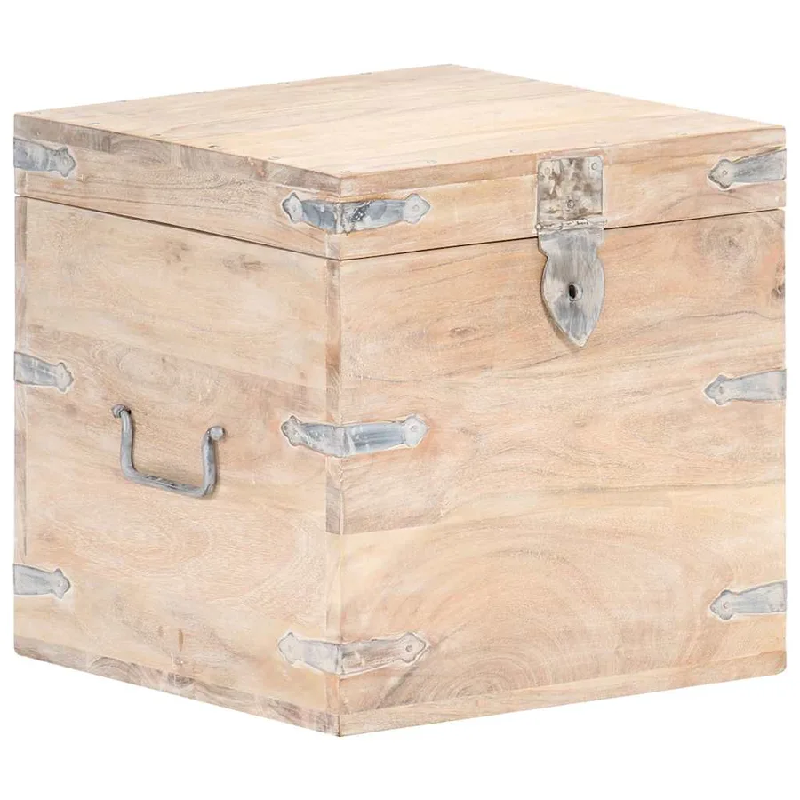 Coffre 40x40x40 cm Bois d'acacia solide - 10