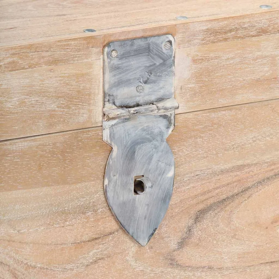 Coffre 40x40x40 cm Bois d'acacia solide - 7