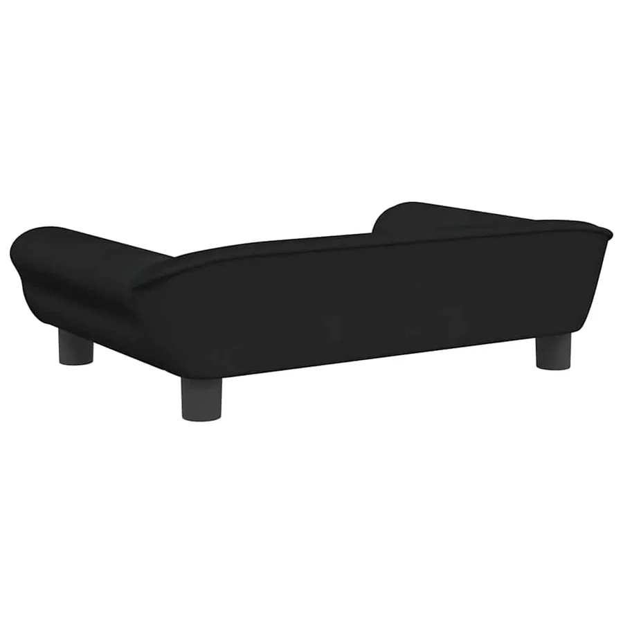 Lit pour chien noir 70x48x22 cm velours - 5