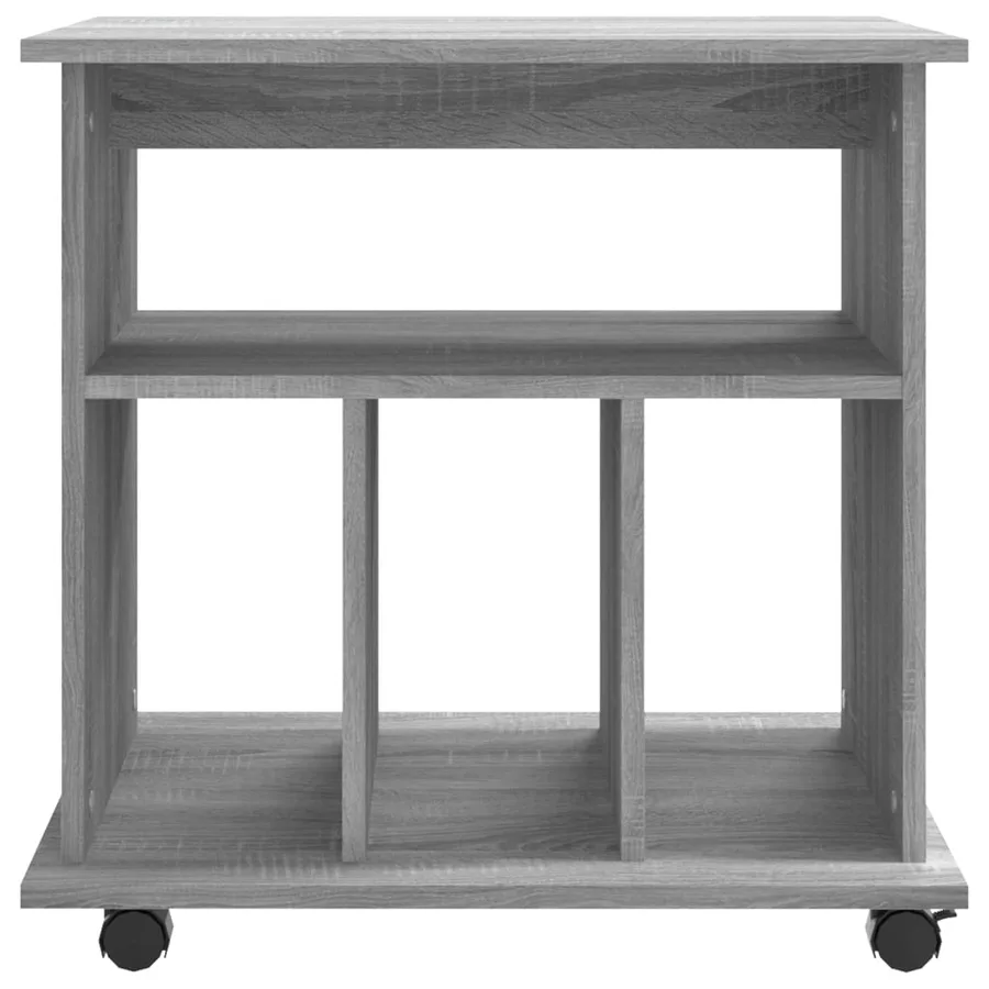 Armoire roulante Sonoma gris 60x45x60 cm Bois d'ingénierie - 5