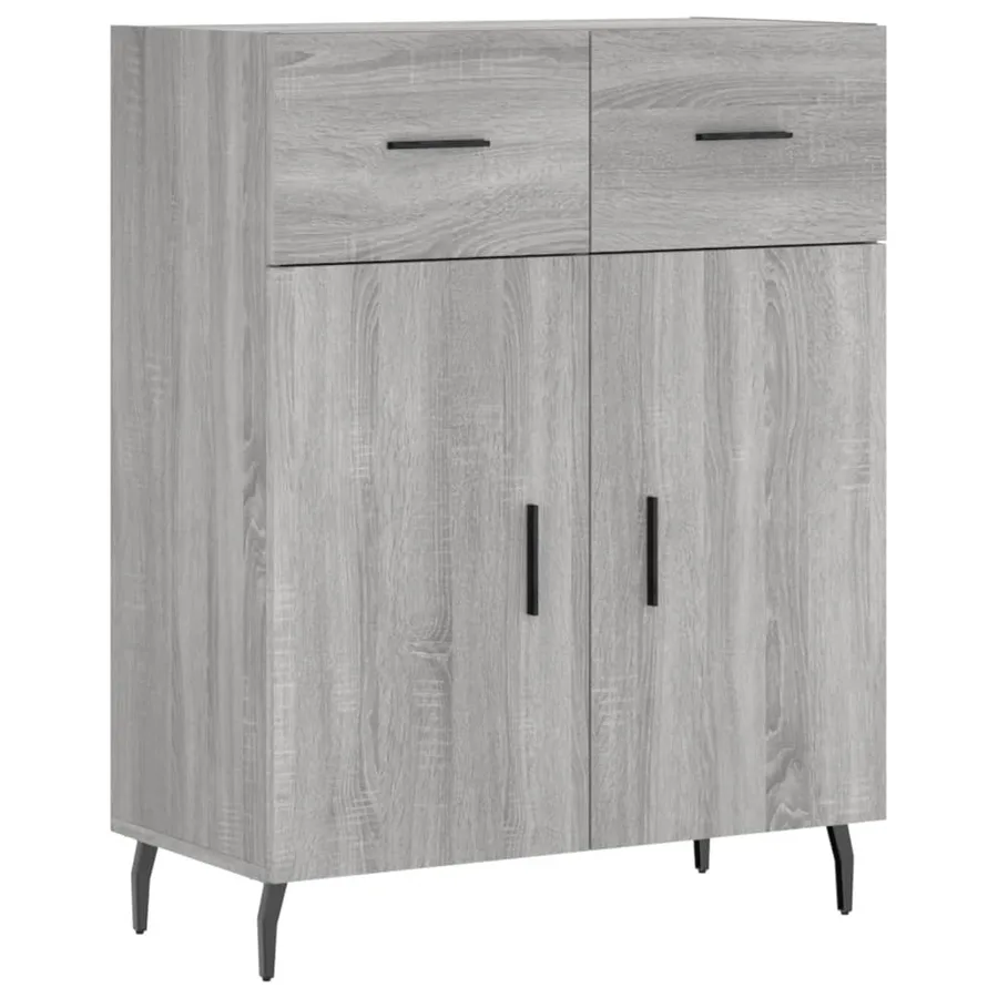 Buffet haut Sonoma gris 69,5x34x180 cm Bois d'ingénierie - 7