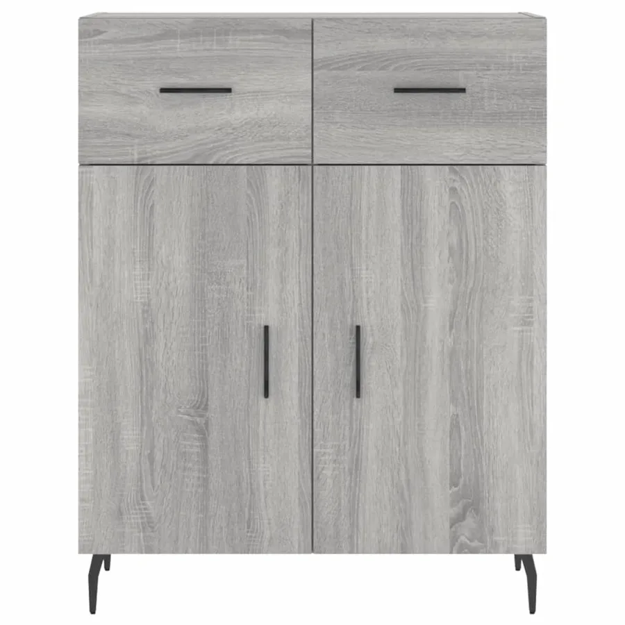 Buffet haut Sonoma gris 69,5x34x180 cm Bois d'ingénierie - 8