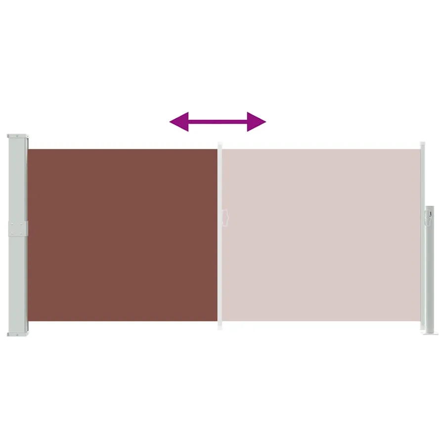 Auvent latéral rétractable 140 x 300 cm Marron - 8