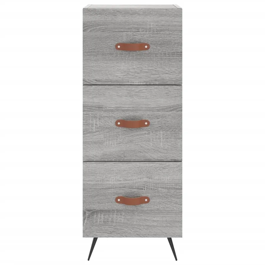 Buffet haut Sonoma gris 34,5x34x180 cm Bois d'ingénierie - 6