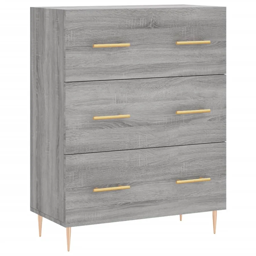Buffet haut Sonoma gris 69,5x34x180 cm Bois d'ingénierie - 7