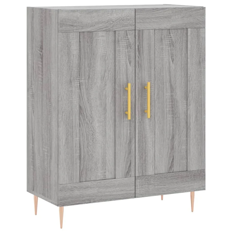 Buffet haut Sonoma gris 69,5x34x180 cm Bois d'ingénierie - 8